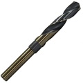 Drill America 45/64" Reduced Shank HSS Black & Gold KFD Drill Bit 3/8" Shank KFDRSD3/8X45/64